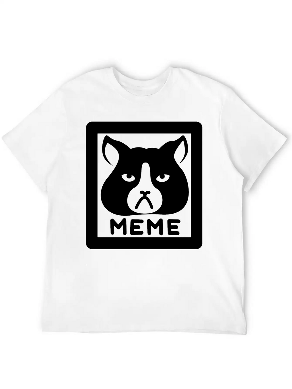 Meme Cat Breathable Graphic T-Shirt – Perfect For Casual Days
