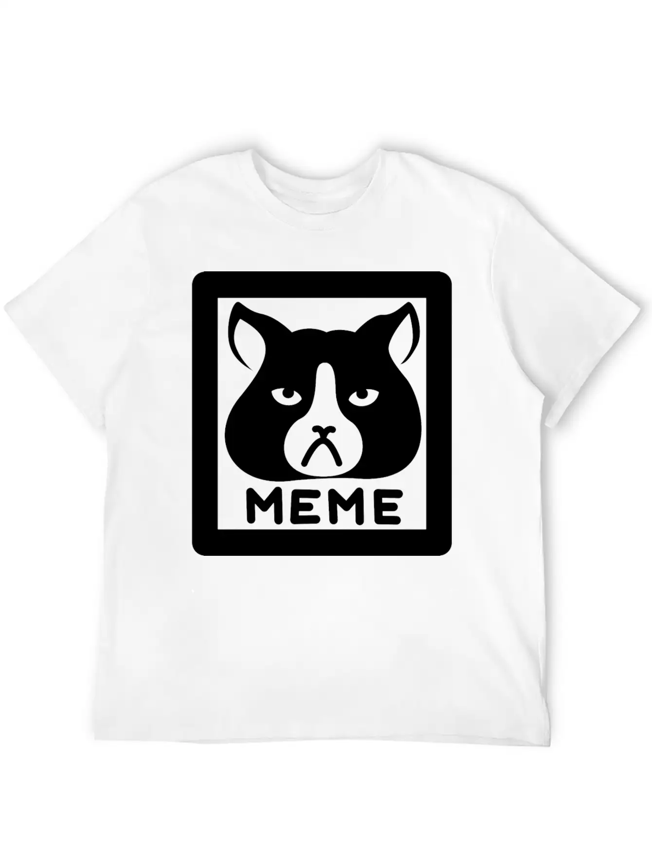 Meme Cat Breathable Graphic T-Shirt – Perfect For Casual Days