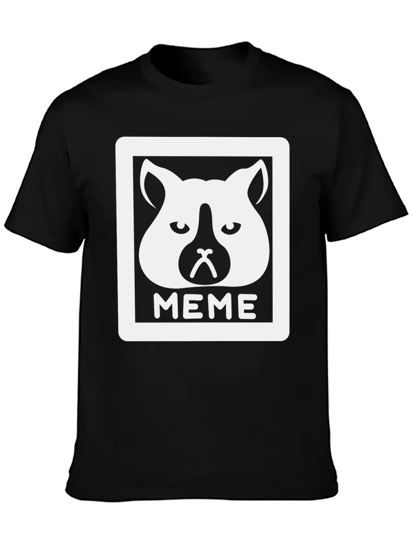 Meme Cat Breathable Graphic T-Shirt – Perfect For Casual Days