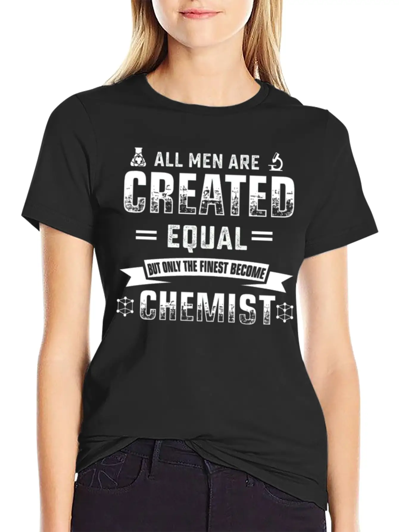 Men Are Created Equal Chemist Tshirt Timeless Short Sleeve Tee – Comfy And Minimalist Design
