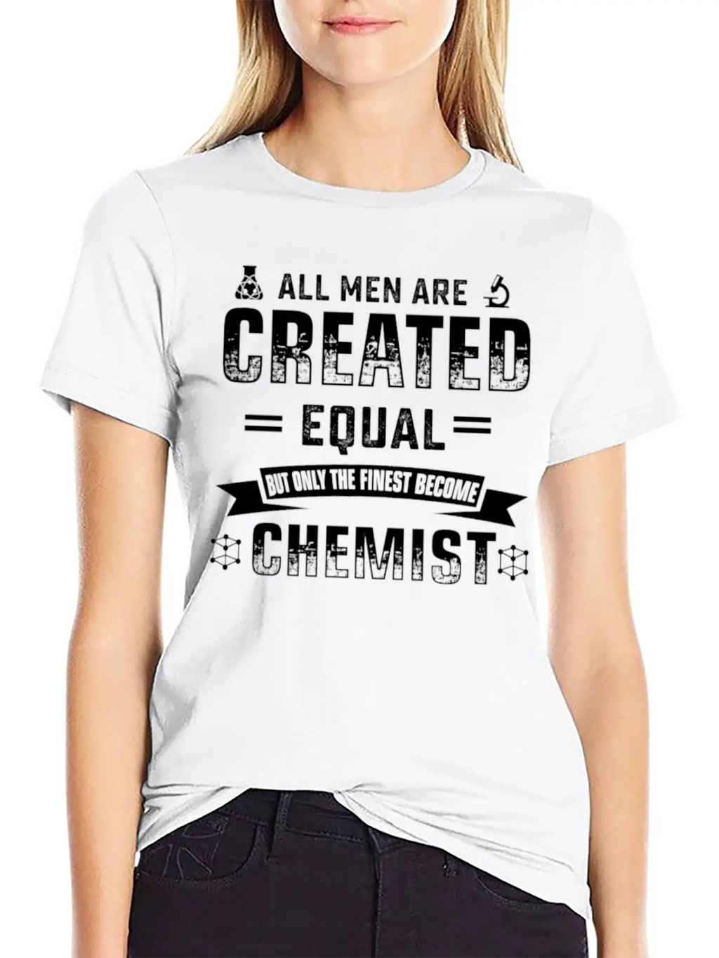 Men Are Created Equal Chemist Tshirt Timeless Short Sleeve Tee – Comfy And Minimalist Design