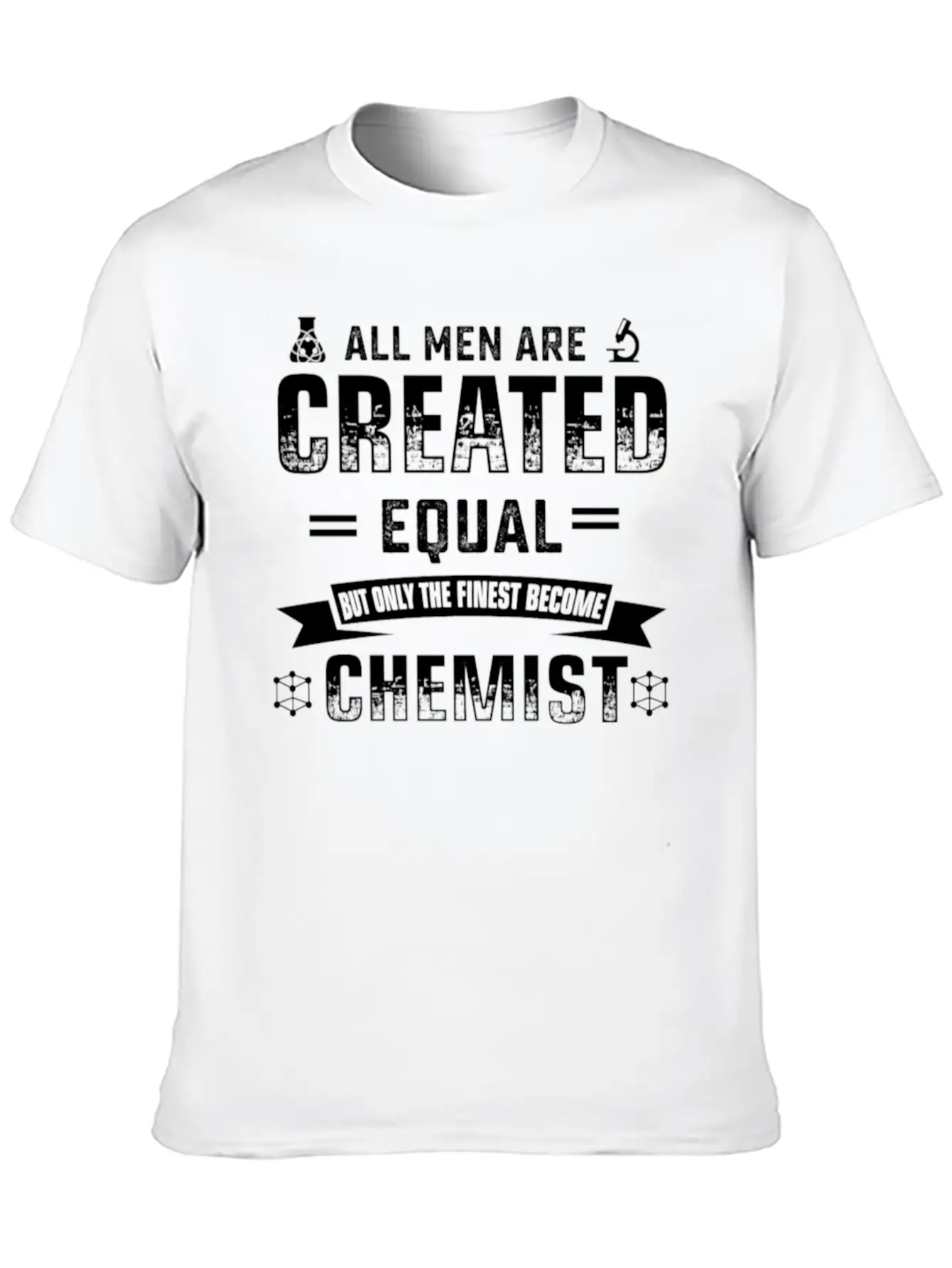 Men Are Created Equal Chemist Tshirt Timeless Short Sleeve Tee – Comfy And Minimalist Design