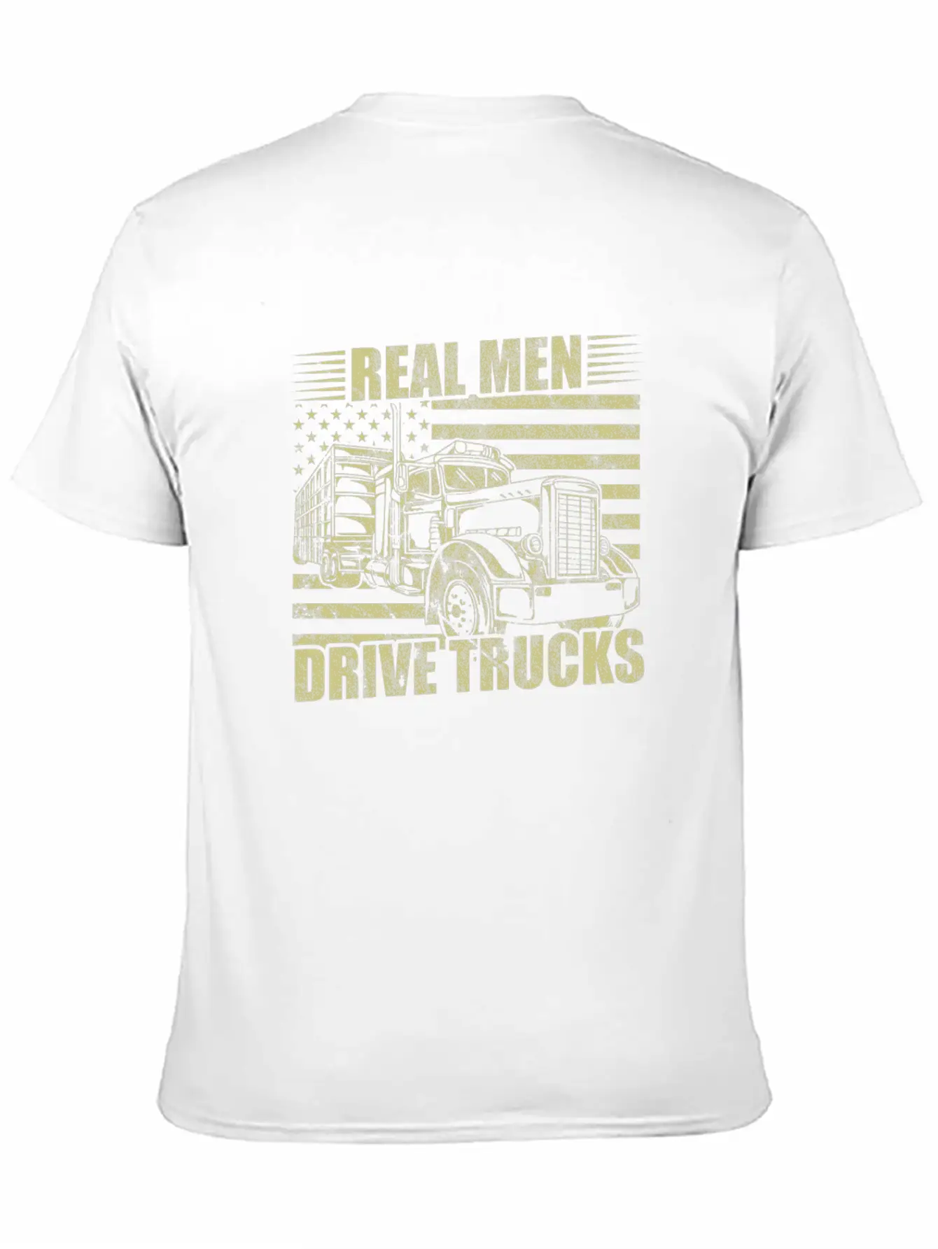 Men Truck Driver Real Men Drive Trucks American Breathable Soft Cotton T-Shirt – Timeless Casual Look