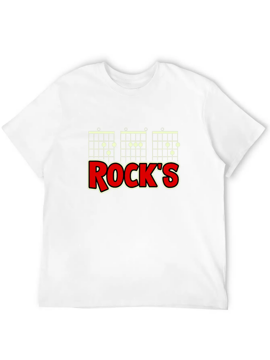 Mens Guitarist Birthday Guitar Chords "DAD Rock's" Basic Graphic T-Shirt – Daily Comfort In Soft Cotton