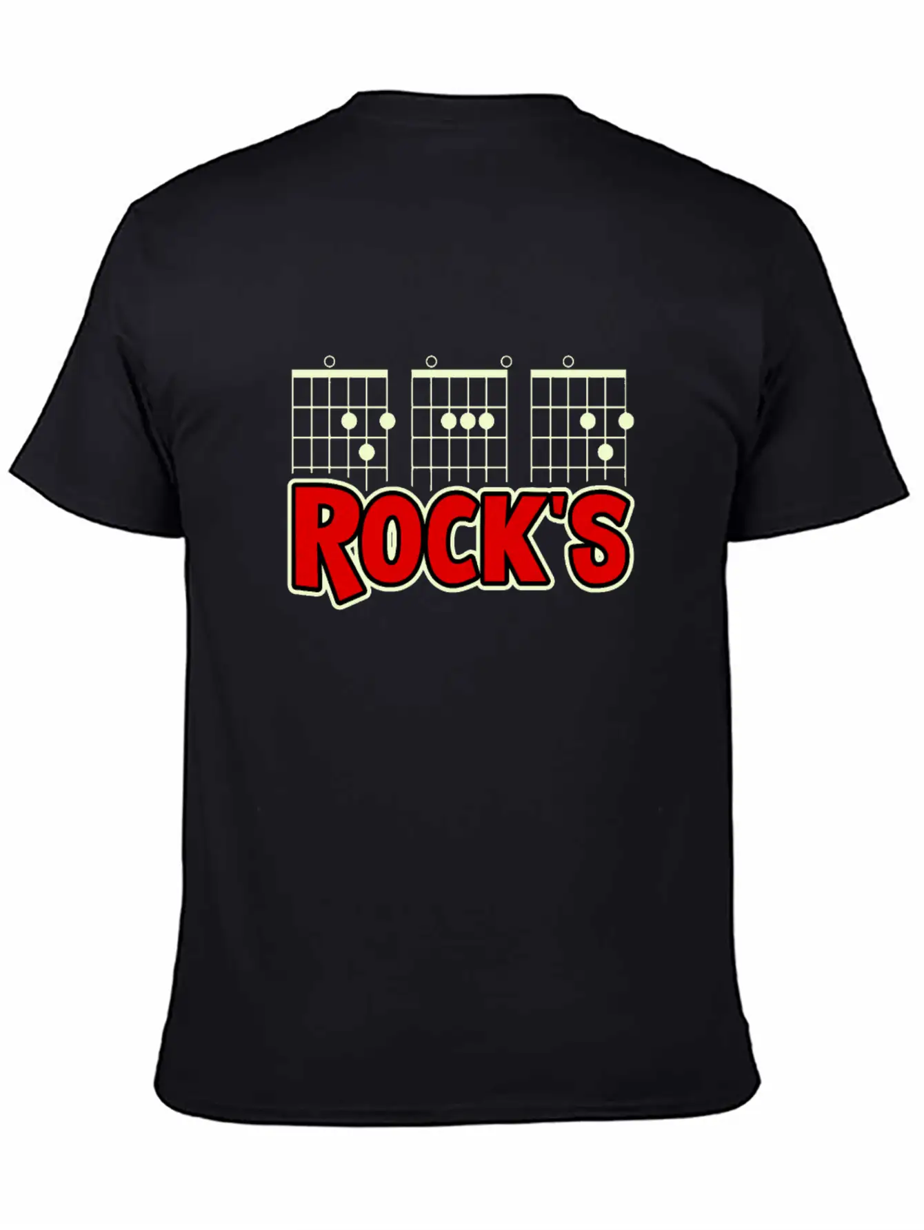 Mens Guitarist Birthday Guitar Chords "DAD Rock's" Basic Graphic T-Shirt – Daily Comfort In Soft Cotton