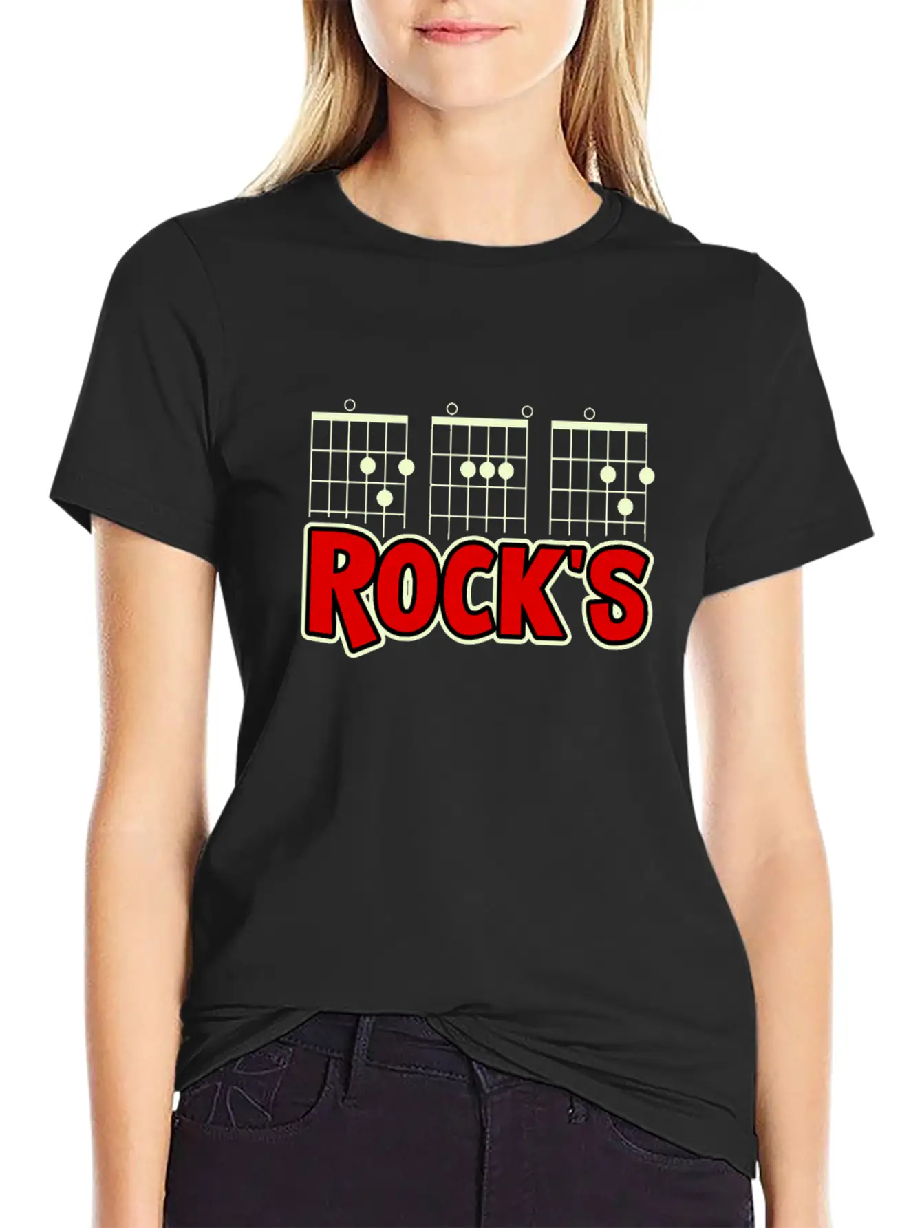 Mens Guitarist Birthday Guitar Chords "DAD Rock's" Basic Graphic T-Shirt – Daily Comfort In Soft Cotton