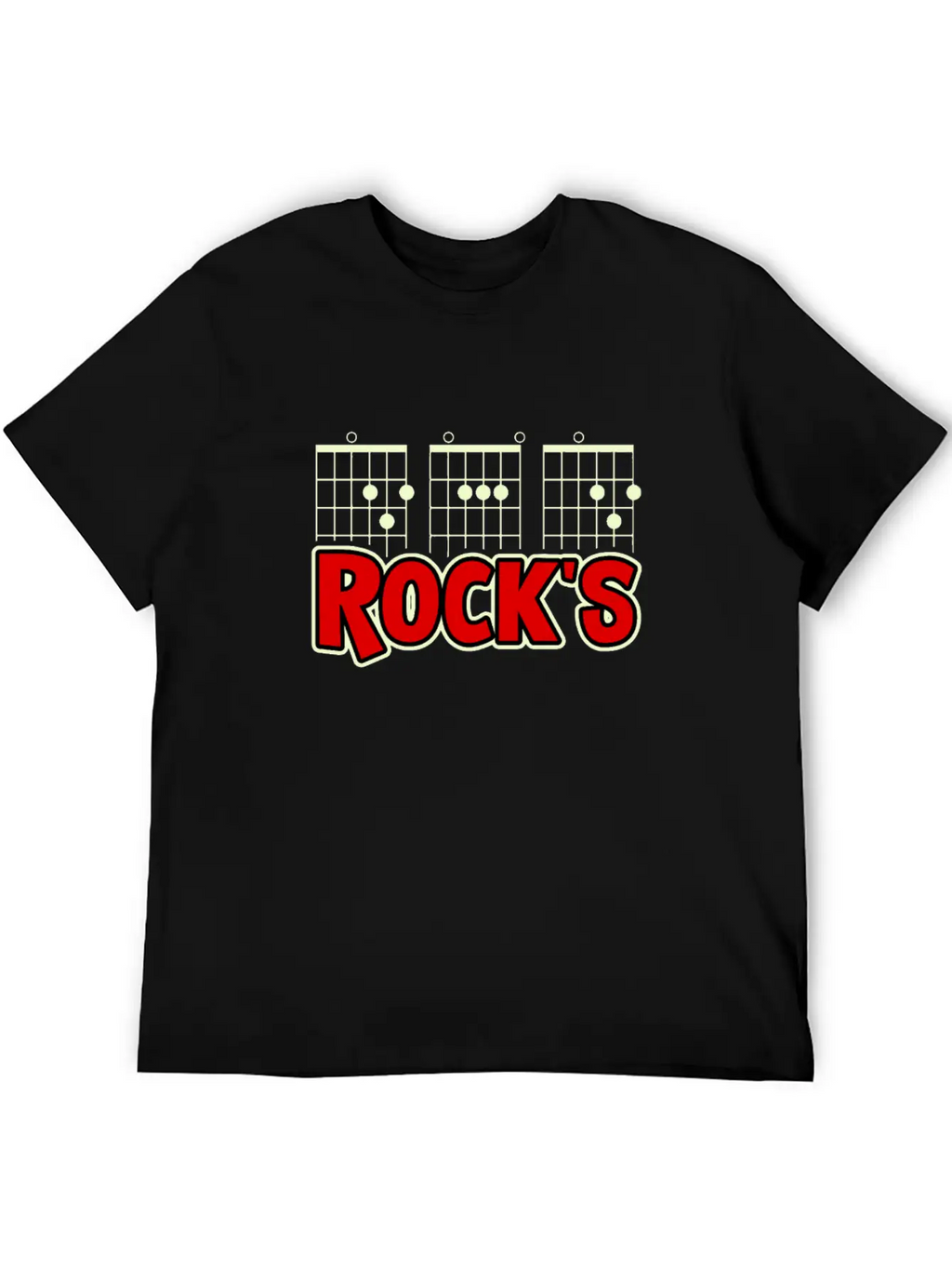 Mens Guitarist Birthday Guitar Chords "DAD Rock's" Basic Graphic T-Shirt – Daily Comfort In Soft Cotton
