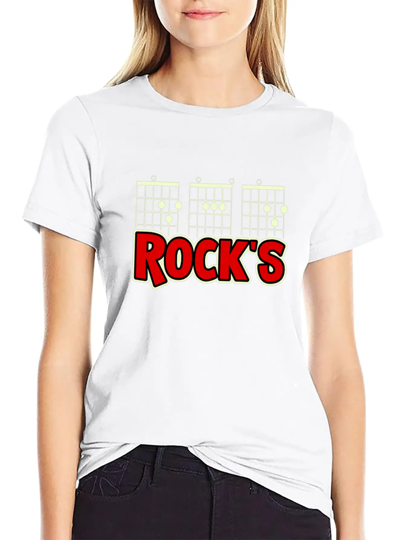 Mens Guitarist Birthday Guitar Chords "DAD Rock's" Basic Graphic T-Shirt – Daily Comfort In Soft Cotton