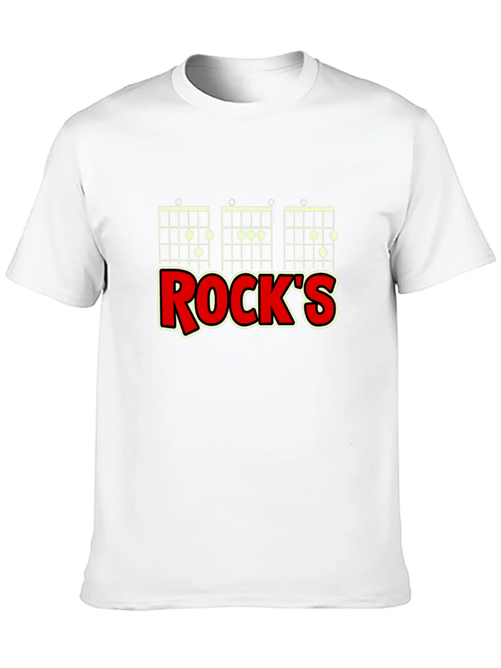 Mens Guitarist Birthday Guitar Chords "DAD Rock's" Basic Graphic T-Shirt – Daily Comfort In Soft Cotton