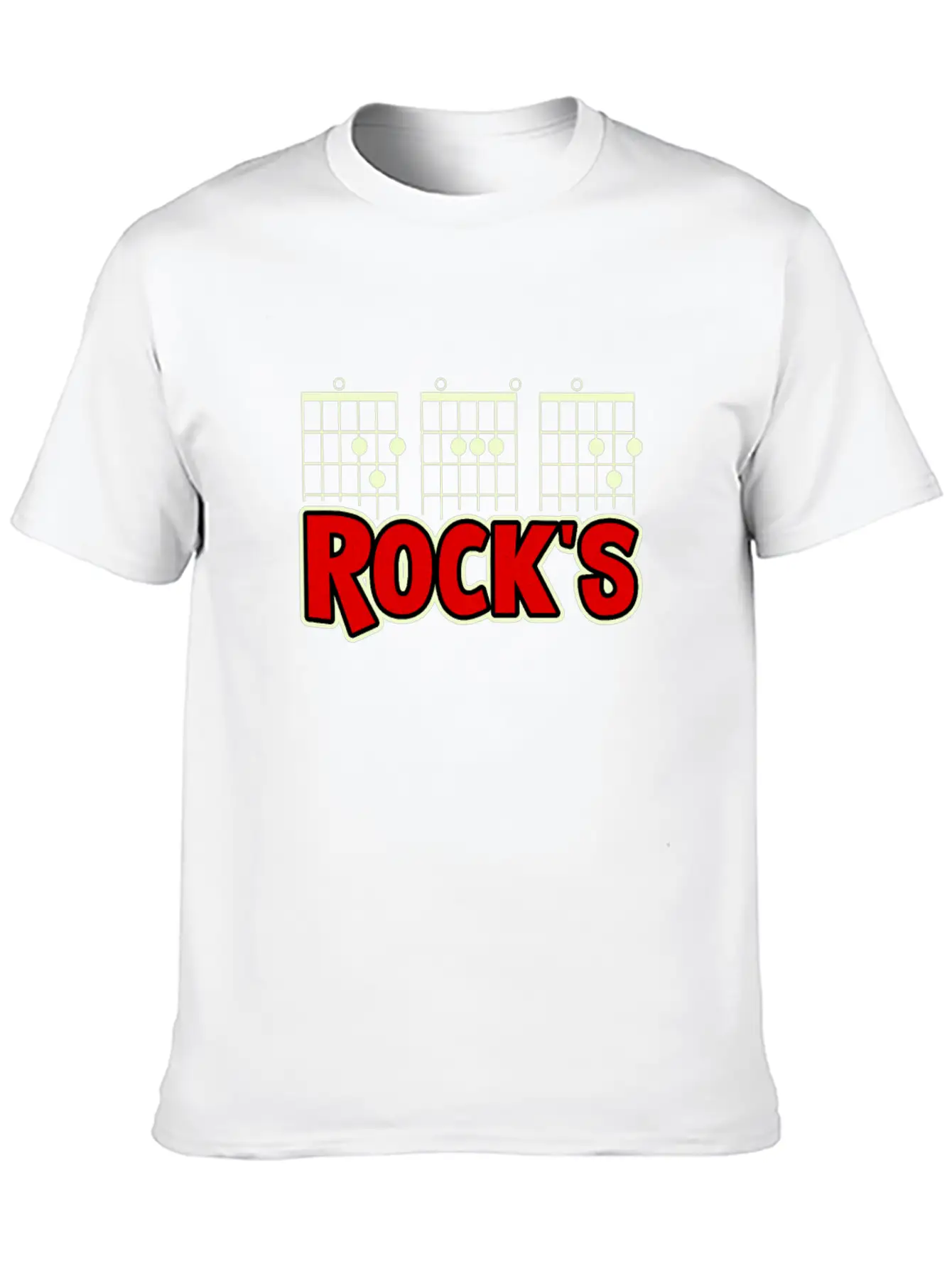 Mens Guitarist Birthday Guitar Chords "DAD Rock's" Basic Graphic T-Shirt – Daily Comfort In Soft Cotton