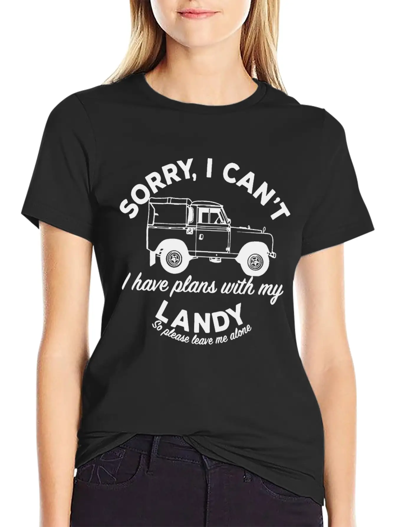 Mens Sorry I Can't Plans With My Landy Breathable Graphic T-Shirt – Perfect For Casual Days