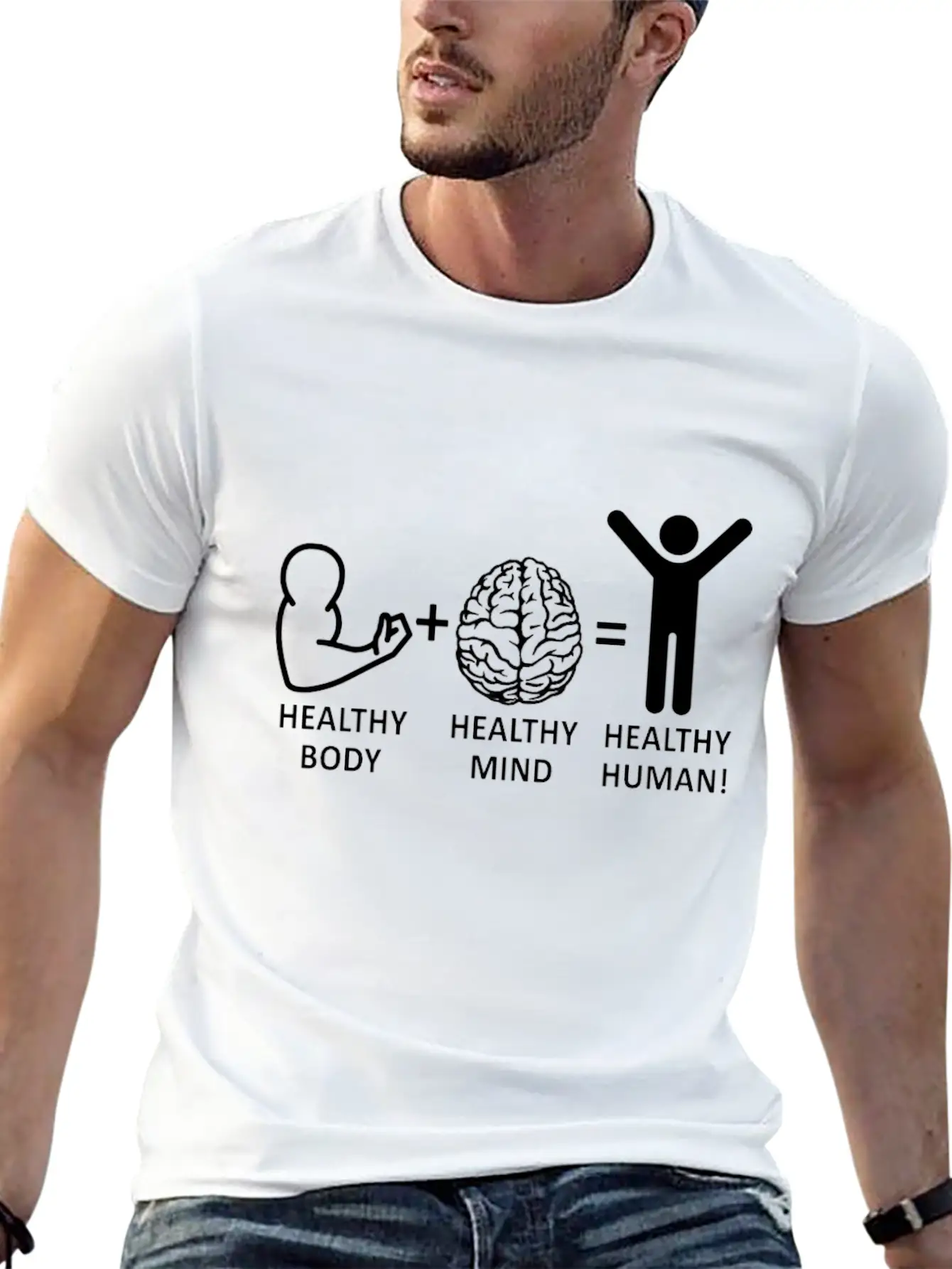 Mental Health Awareness Healthy Body Healthy Mind Relaxed Everyday Tee – Lightweight And Durable Cotton