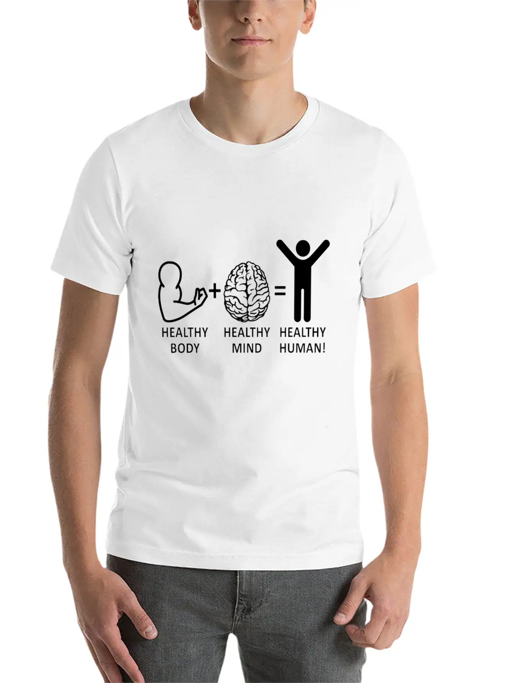 Mental Health Awareness Healthy Body Healthy Mind Relaxed Everyday Tee – Lightweight And Durable Cotton
