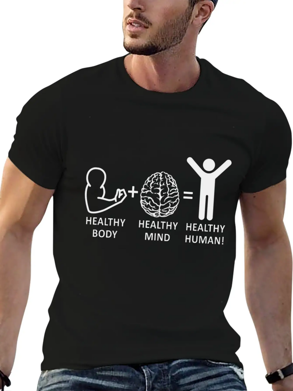 Mental Health Awareness Healthy Body Healthy Mind Relaxed Everyday Tee – Lightweight And Durable Cotton