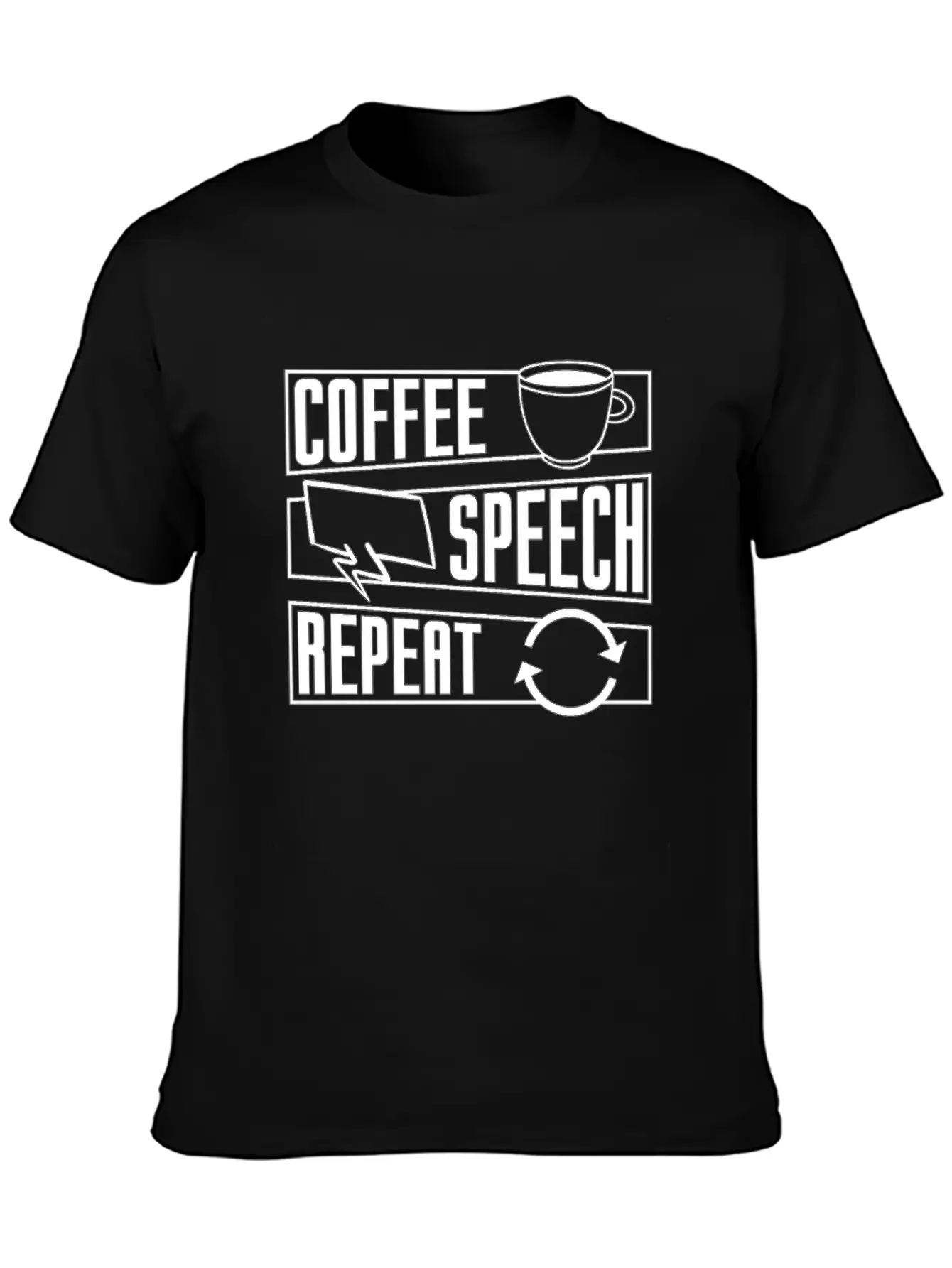 Mental Health Coffee Speech Repeat Anxie Anxiety Timeless Short Sleeve Tee – Comfy And Minimalist Design