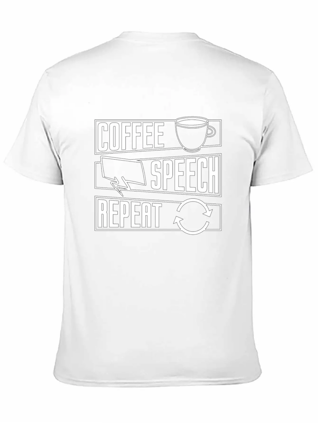 Mental Health Coffee Speech Repeat Anxie Anxiety Timeless Short Sleeve Tee – Comfy And Minimalist Design