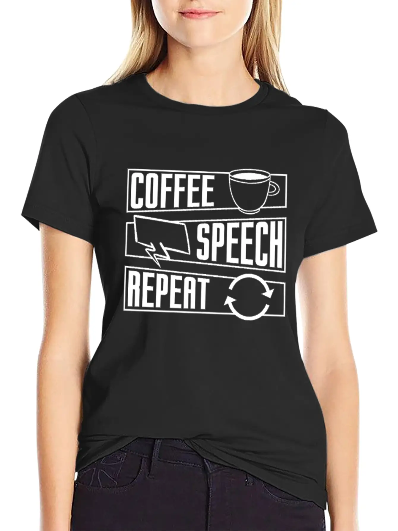Mental Health Coffee Speech Repeat Anxie Anxiety Timeless Short Sleeve Tee – Comfy And Minimalist Design