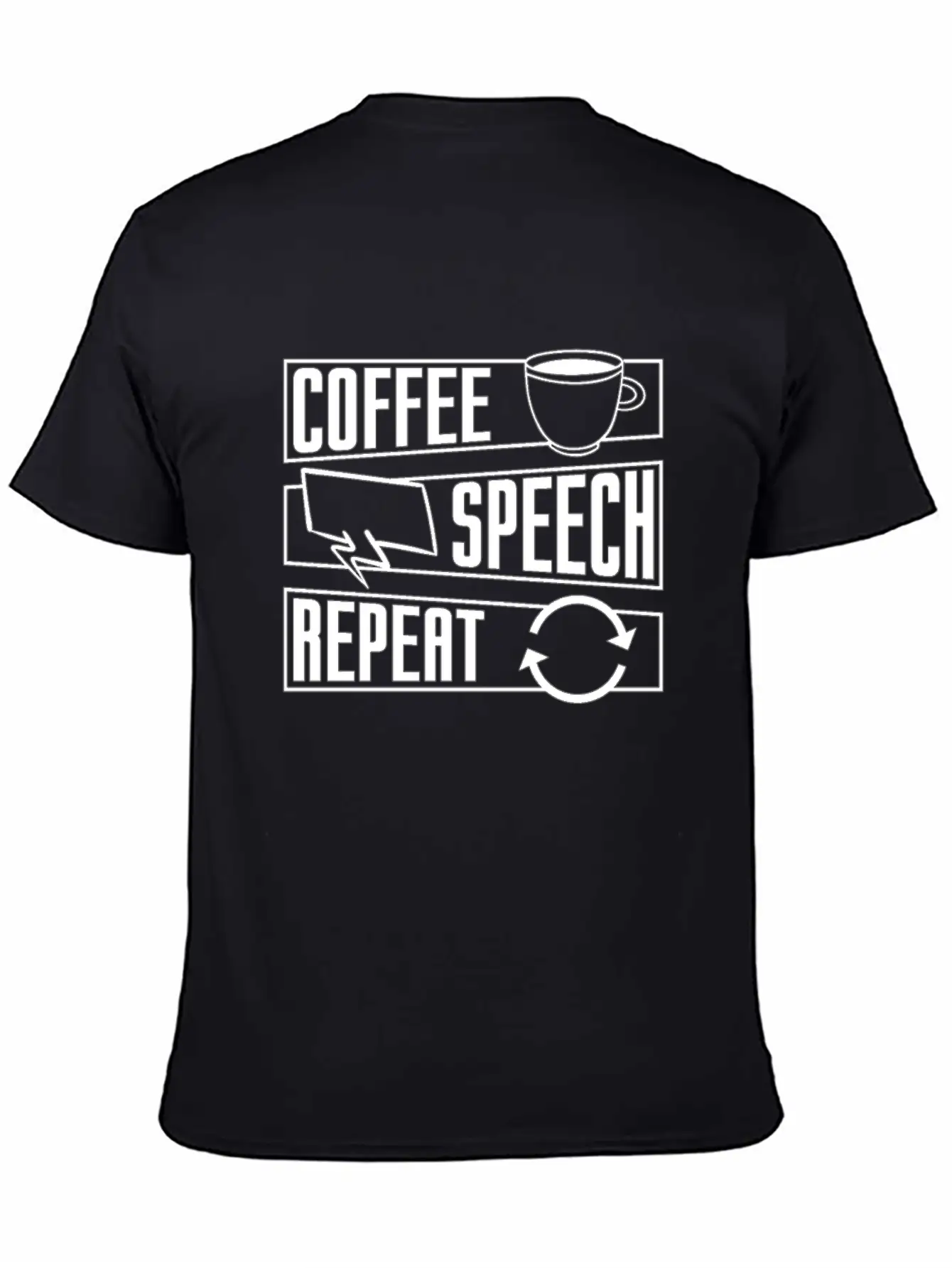 Mental Health Coffee Speech Repeat Anxie Anxiety Timeless Short Sleeve Tee – Comfy And Minimalist Design