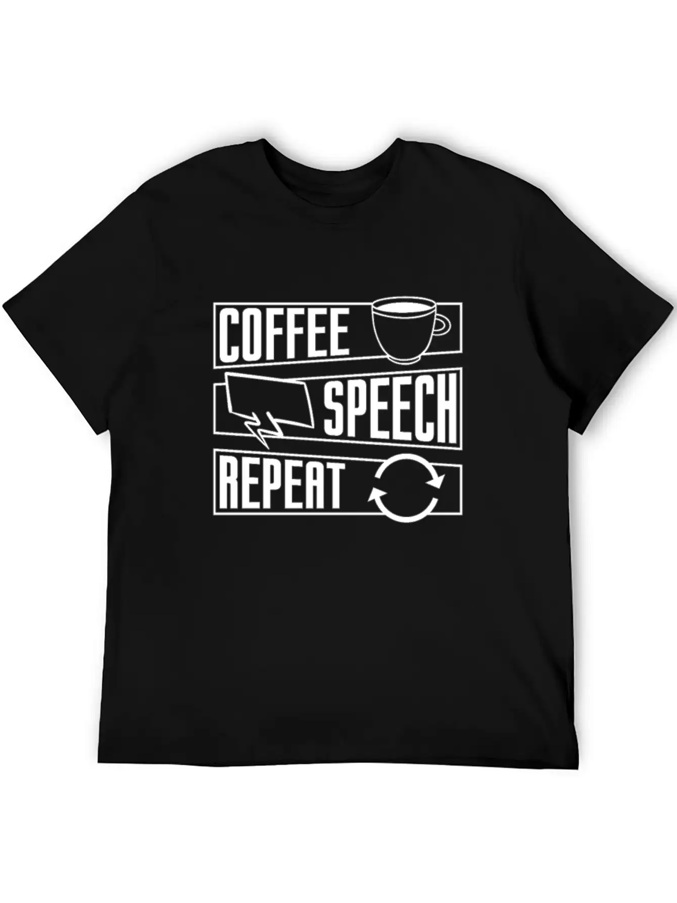 Mental Health Coffee Speech Repeat Anxie Anxiety Timeless Short Sleeve Tee – Comfy And Minimalist Design