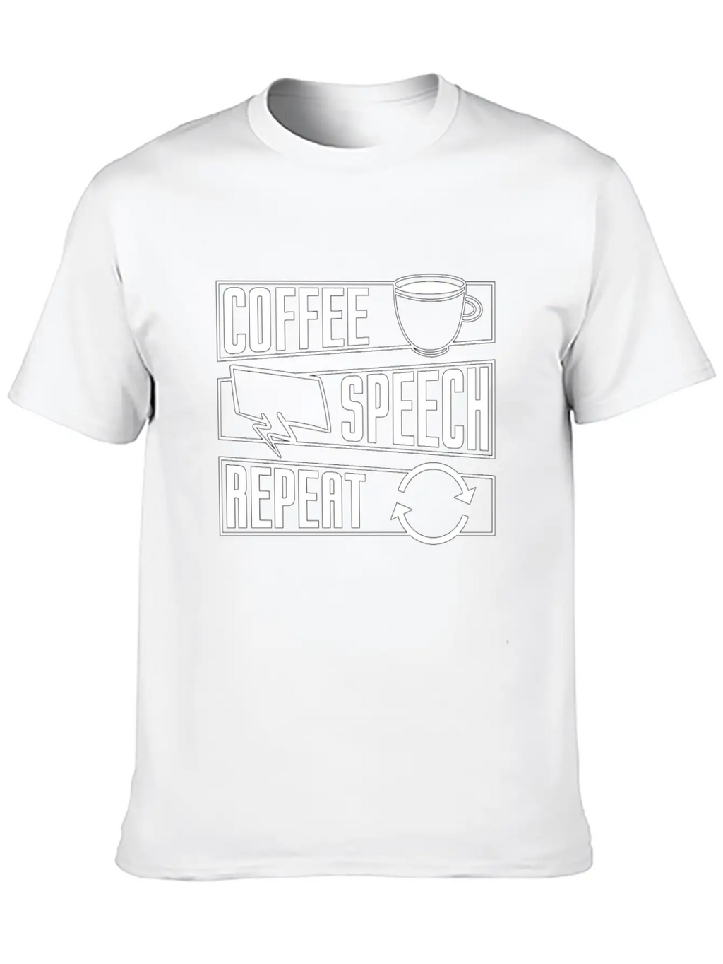 Mental Health Coffee Speech Repeat Anxie Anxiety Timeless Short Sleeve Tee – Comfy And Minimalist Design