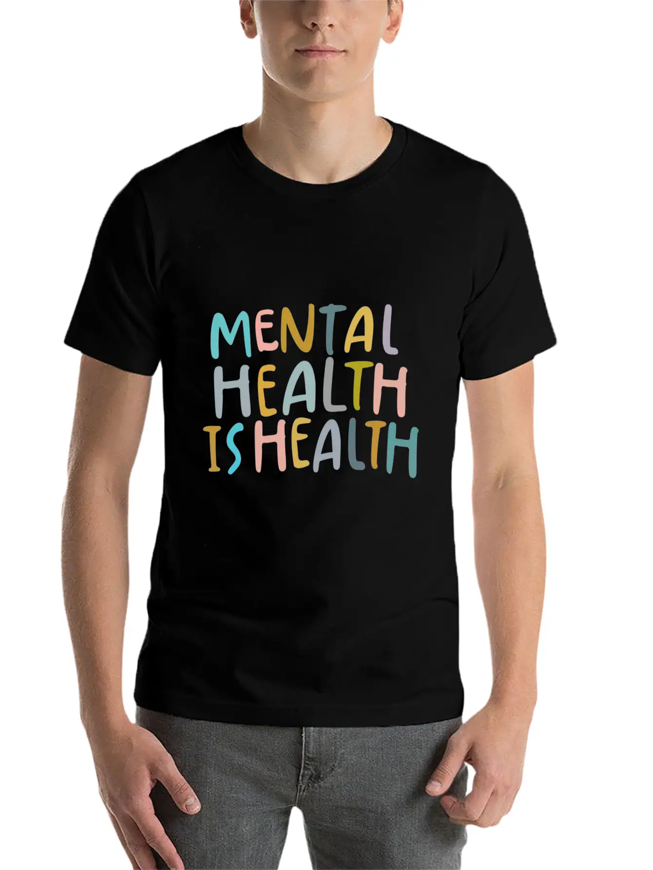 Mental Health Is Health Raise Awareness Of Mental Timeless Short Sleeve Tee – Comfy And Minimalist Design