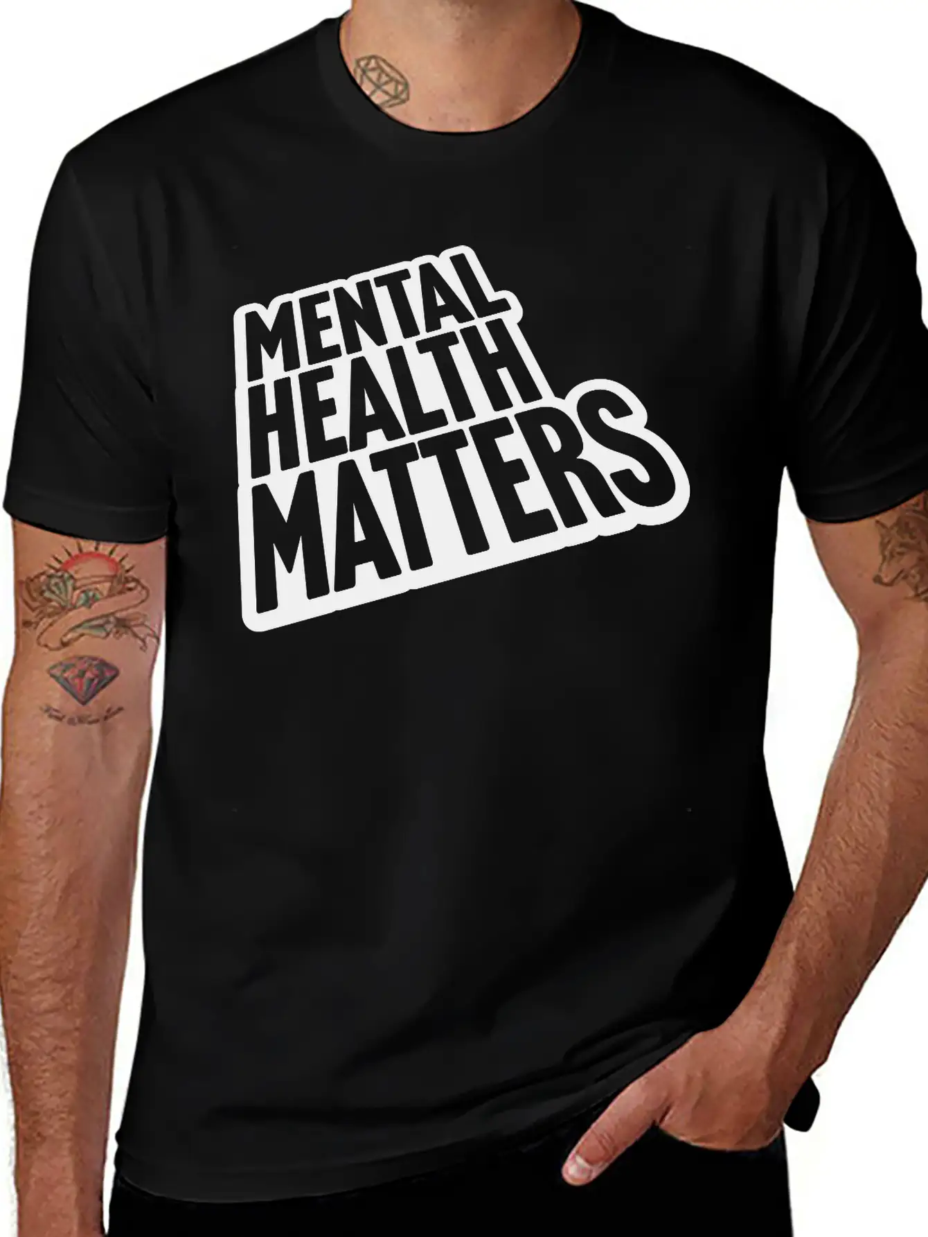 Mental Health Matters Quote Basic Graphic T-Shirt – Daily Comfort In Soft Cotton