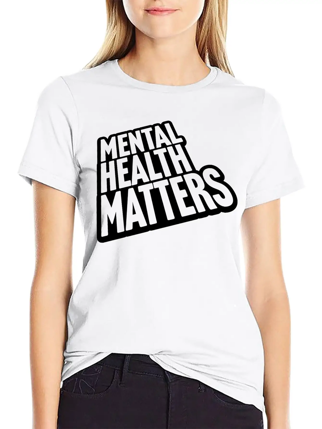 Mental Health Matters Quote Basic Graphic T-Shirt – Daily Comfort In Soft Cotton