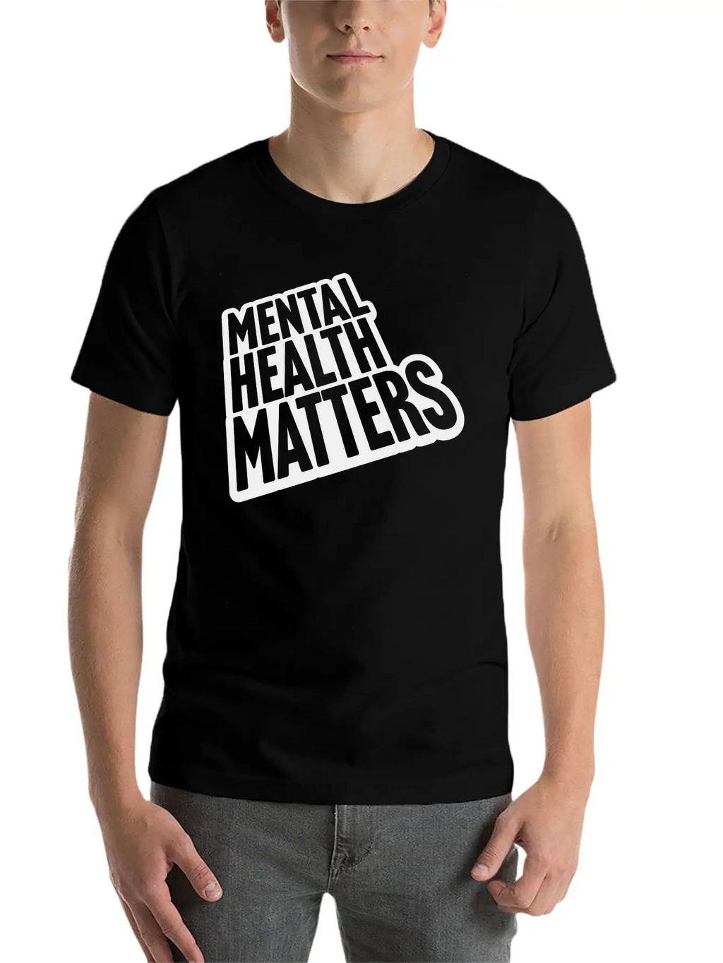 Mental Health Matters Quote Basic Graphic T-Shirt – Daily Comfort In Soft Cotton