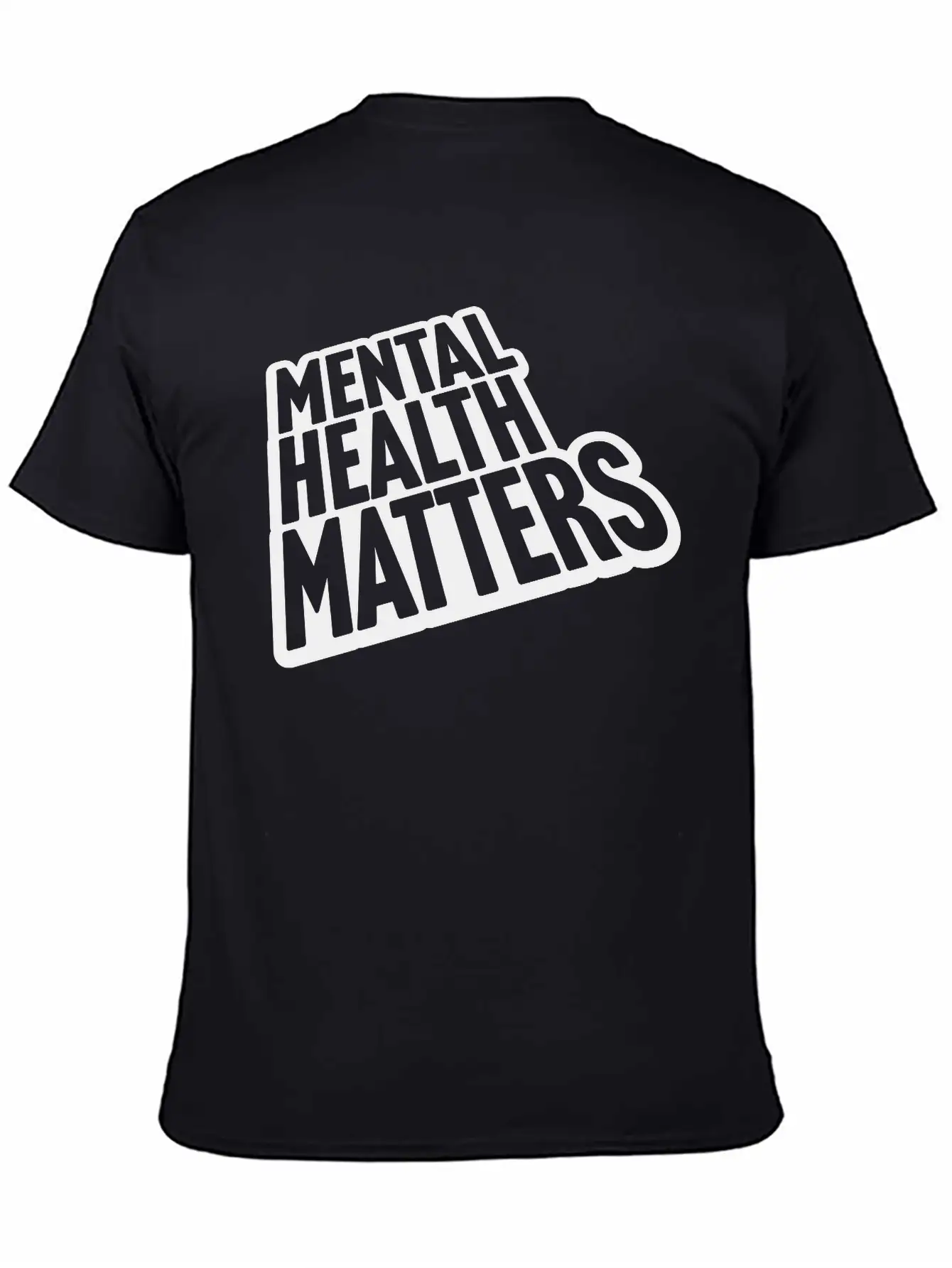 Mental Health Matters Quote Basic Graphic T-Shirt – Daily Comfort In Soft Cotton