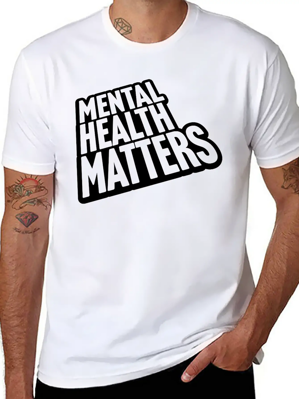 Mental Health Matters Quote Basic Graphic T-Shirt – Daily Comfort In Soft Cotton