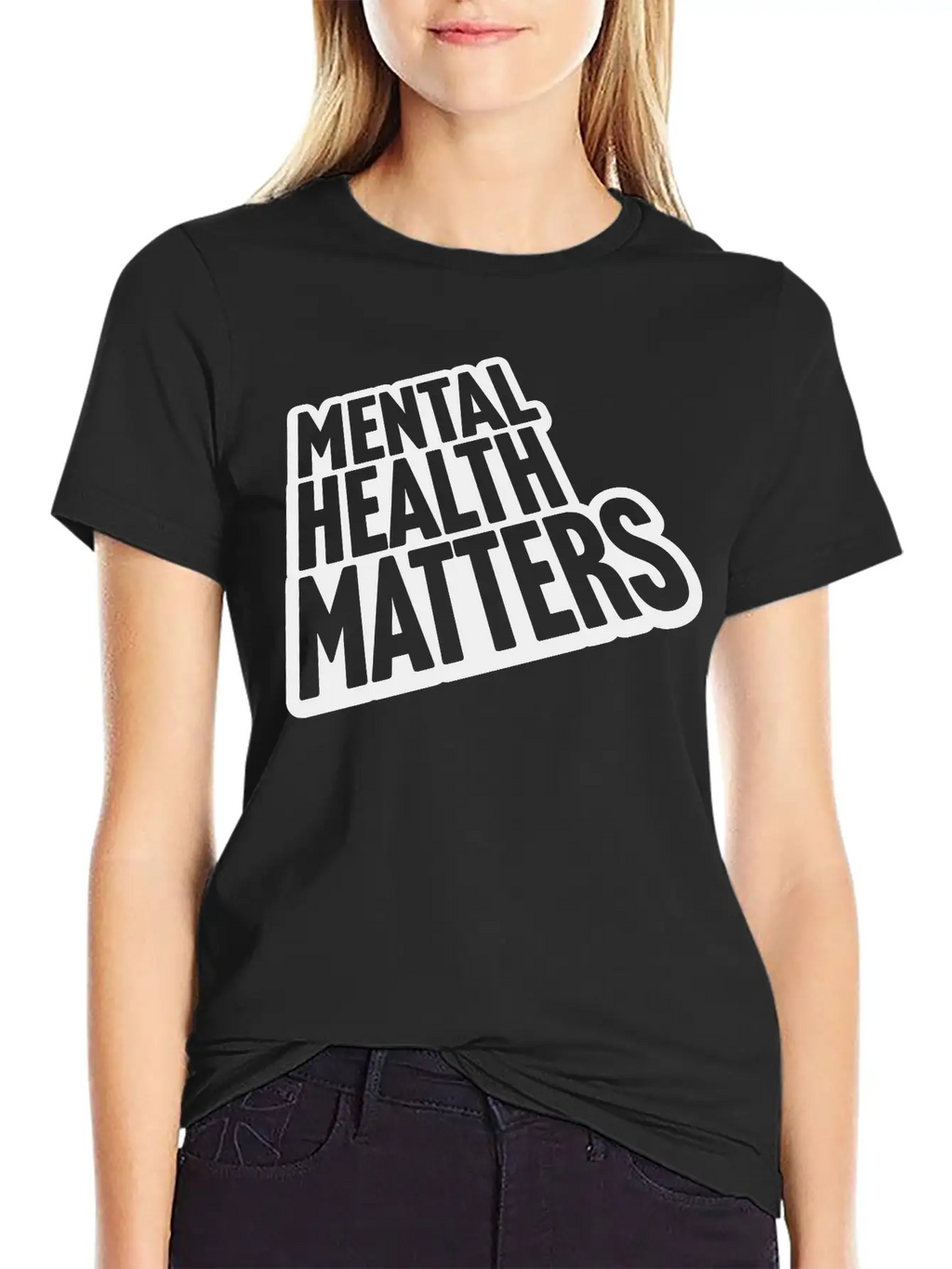 Mental Health Matters Quote Basic Graphic T-Shirt – Daily Comfort In Soft Cotton