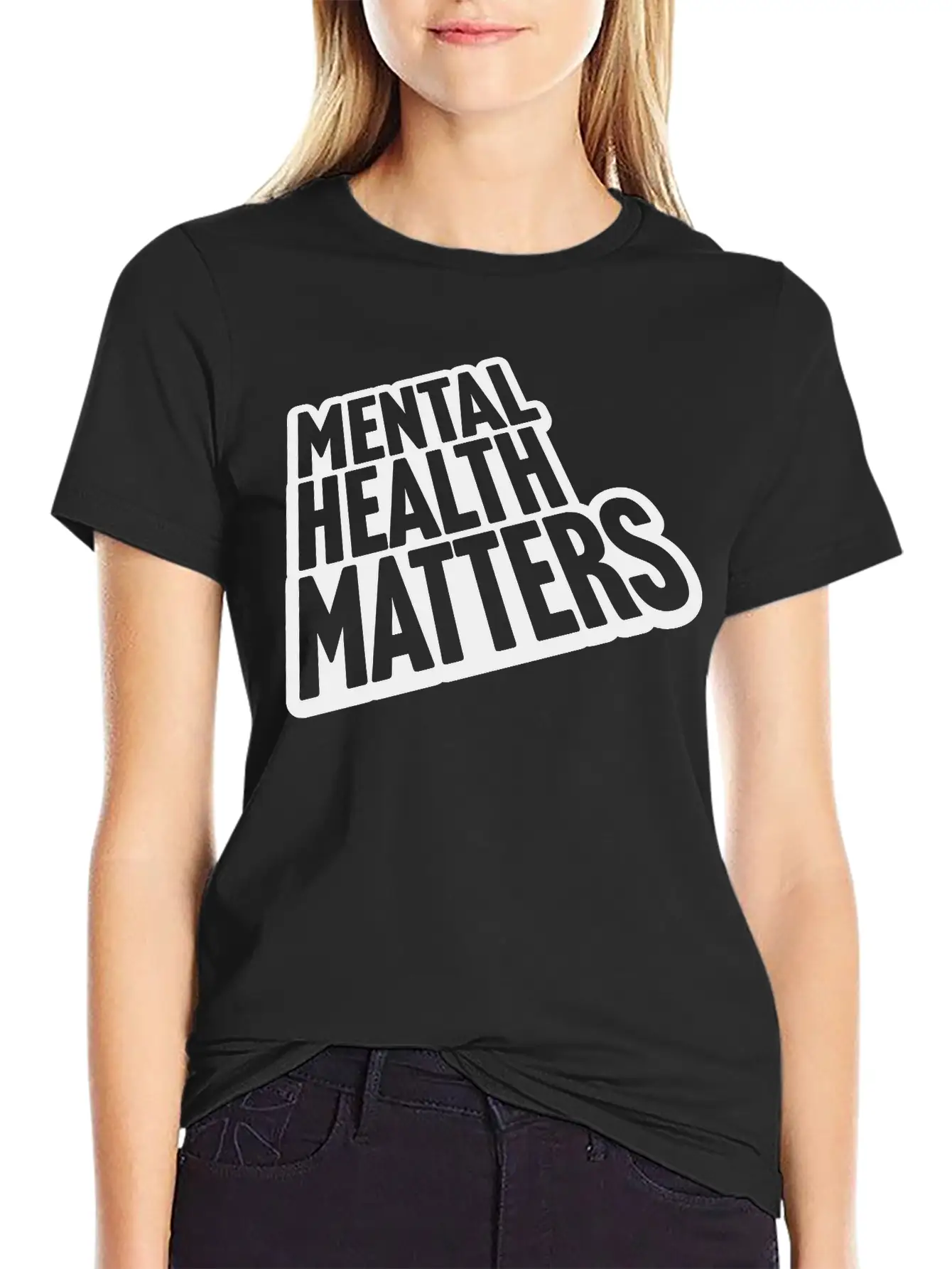 Mental Health Matters Quote Basic Graphic T-Shirt – Daily Comfort In Soft Cotton