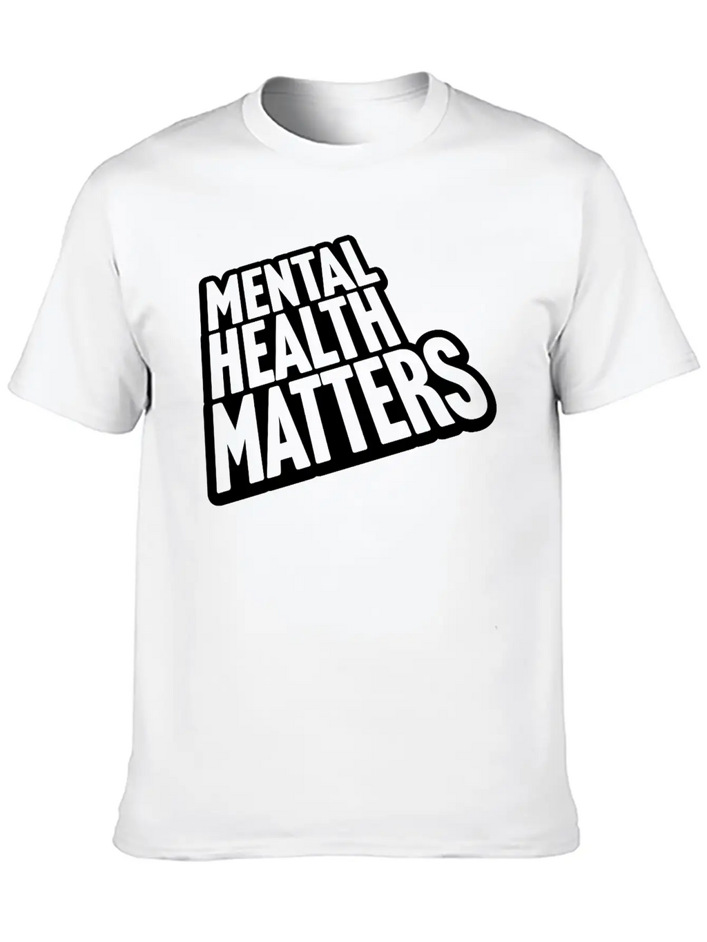 Mental Health Matters Quote Basic Graphic T-Shirt – Daily Comfort In Soft Cotton