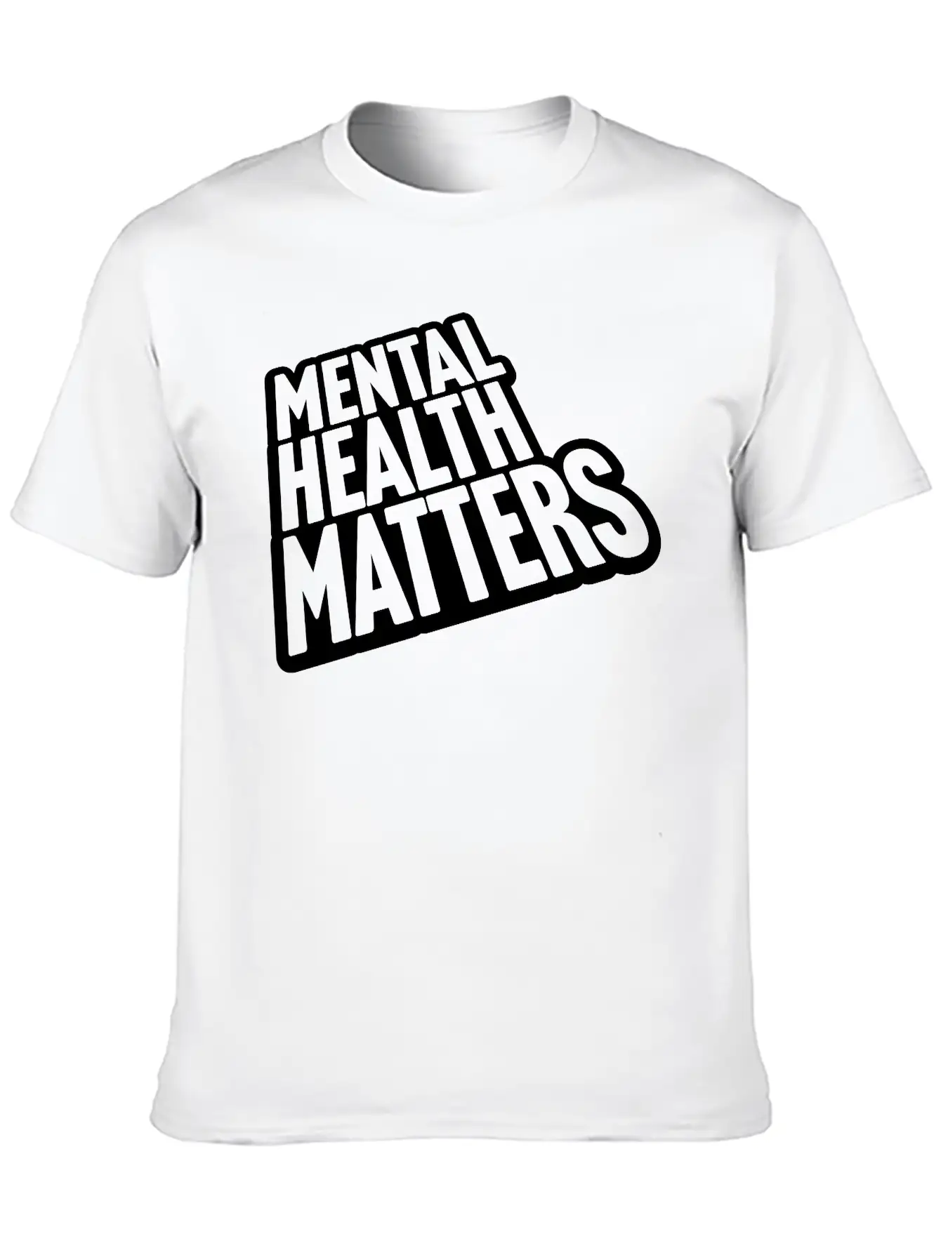 Mental Health Matters Quote Basic Graphic T-Shirt – Daily Comfort In Soft Cotton