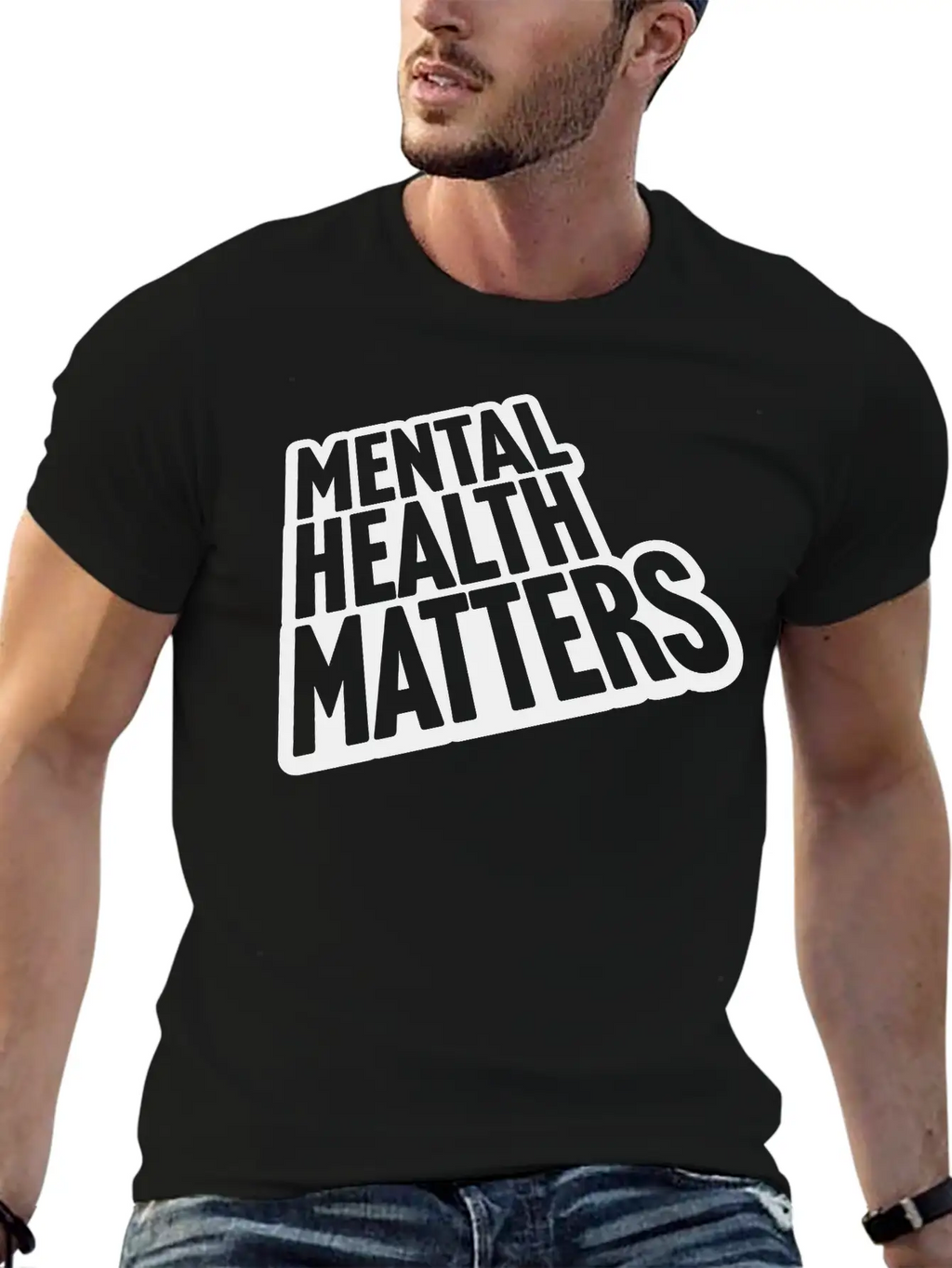 Mental Health Matters Quote Basic Graphic T-Shirt – Daily Comfort In Soft Cotton