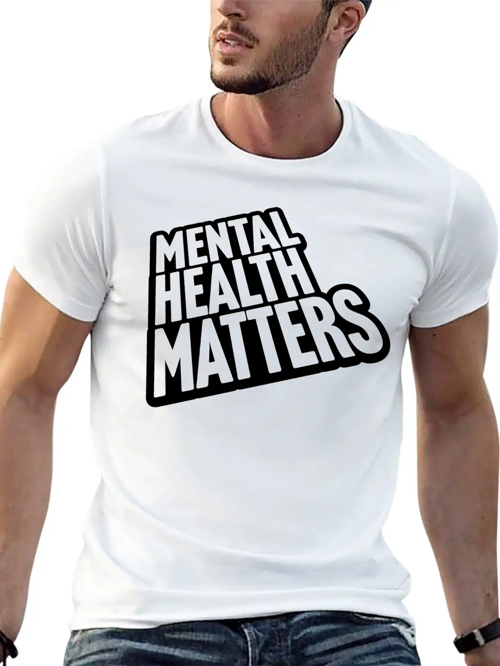 Mental Health Matters Quote Basic Graphic T-Shirt – Daily Comfort In Soft Cotton