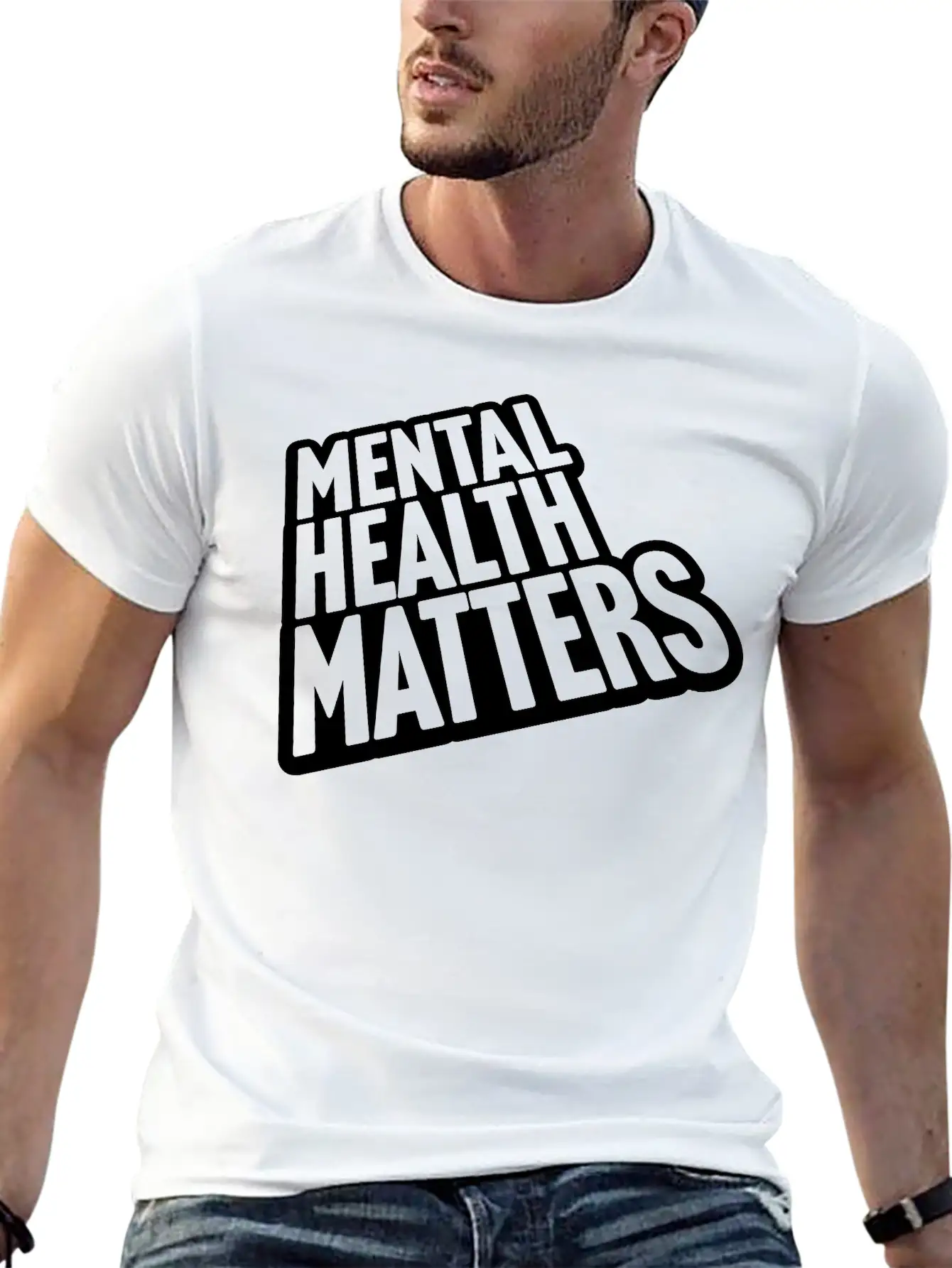 Mental Health Matters Quote Basic Graphic T-Shirt – Daily Comfort In Soft Cotton