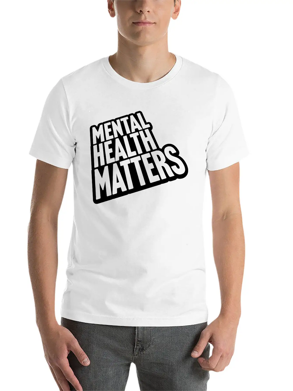 Mental Health Matters Quote Basic Graphic T-Shirt – Daily Comfort In Soft Cotton