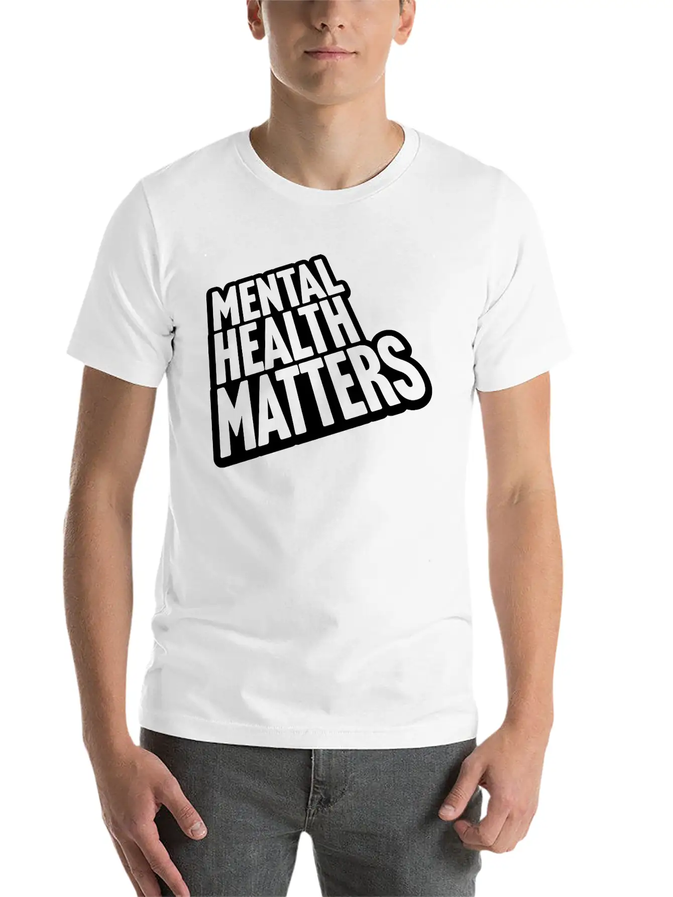Mental Health Matters Quote Basic Graphic T-Shirt – Daily Comfort In Soft Cotton