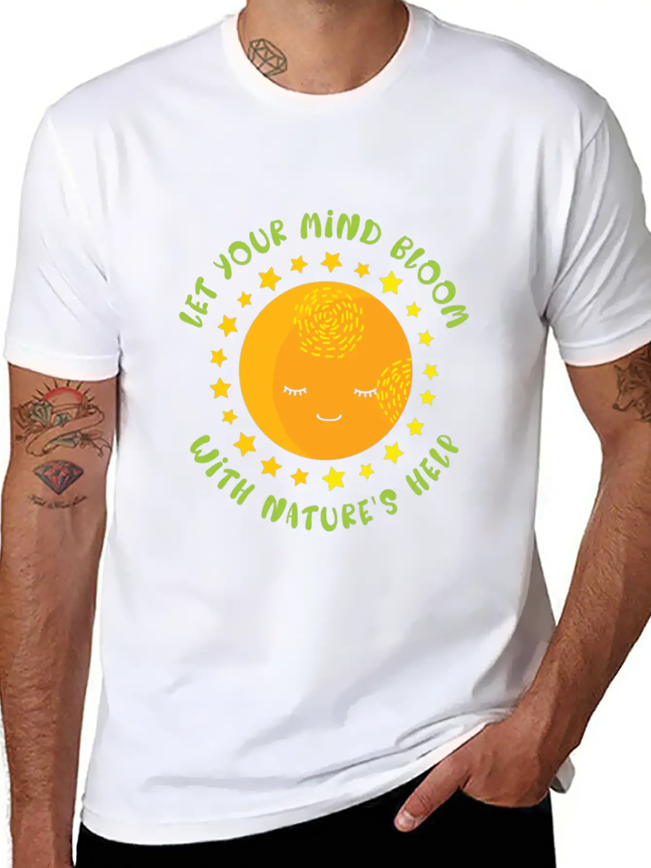 Mental Health Nature Environment Health Awareness Basic Graphic T-Shirt – Daily Comfort In Soft Cotton