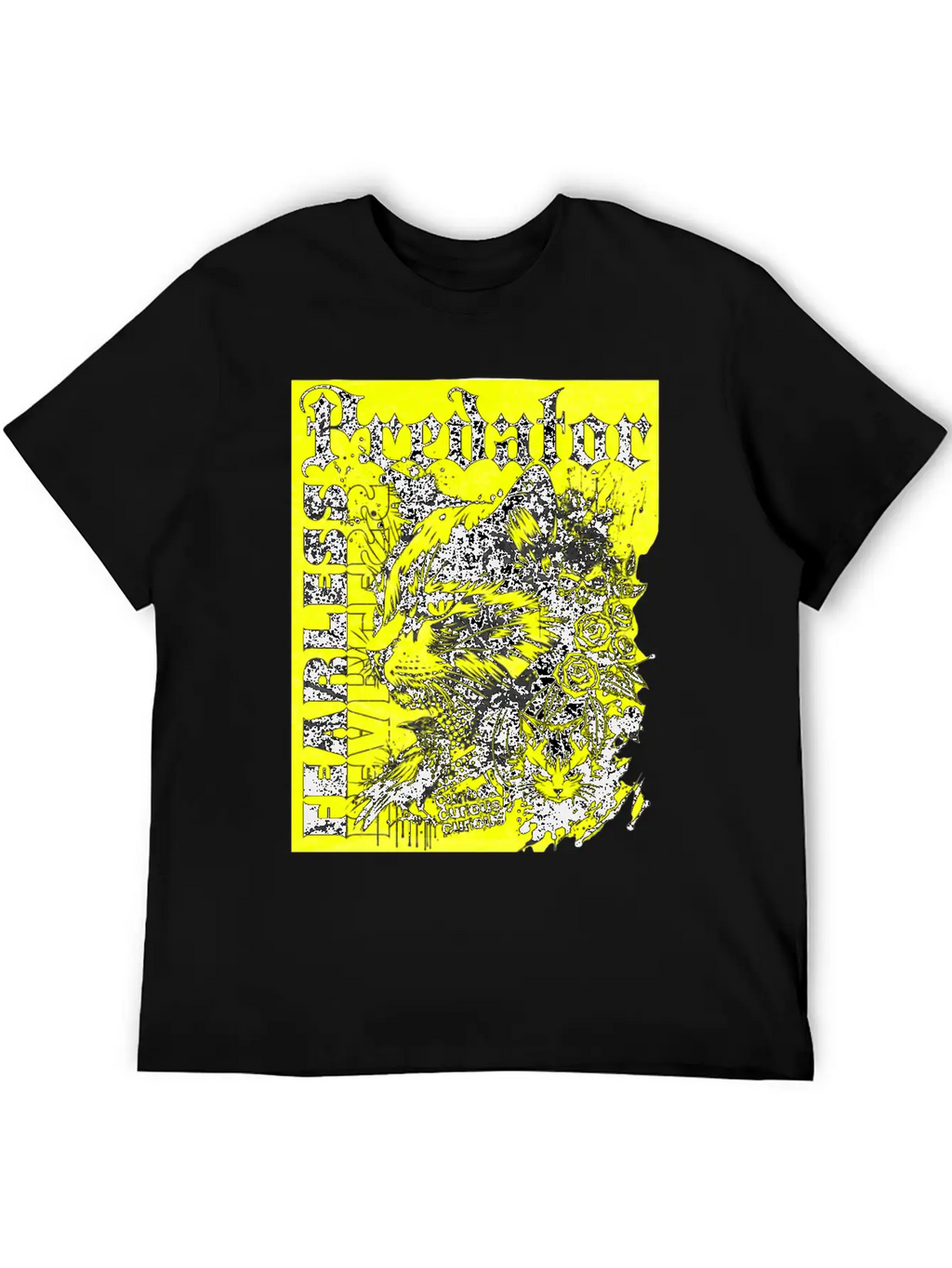 Meow Predator Fearless Cat Breathable Graphic T-Shirt – Perfect For Casual Days