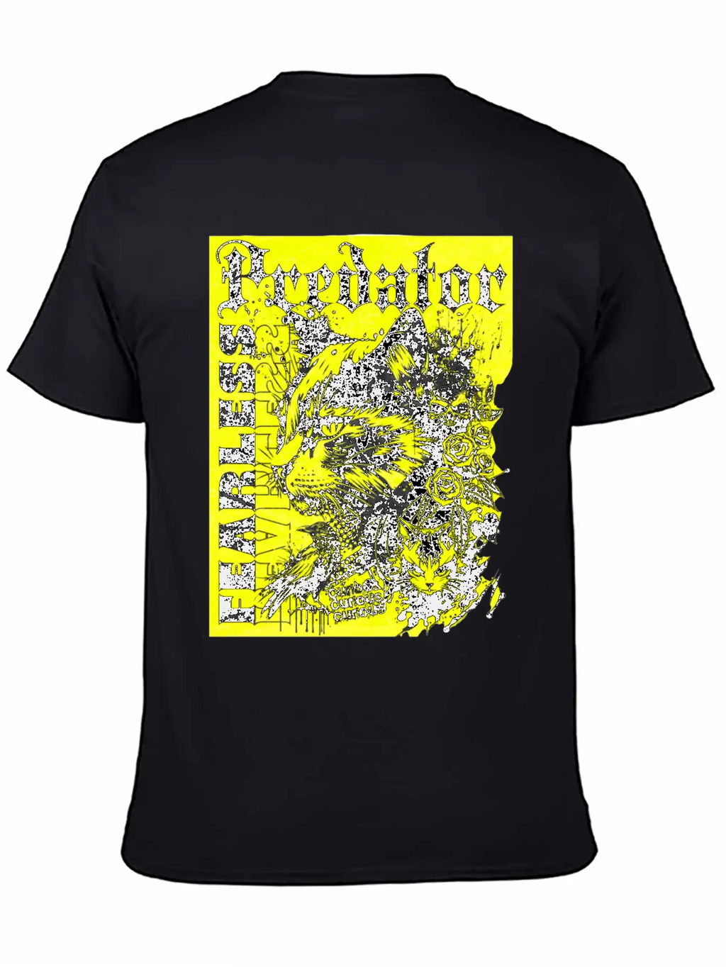 Meow Predator Fearless Cat Breathable Graphic T-Shirt – Perfect For Casual Days