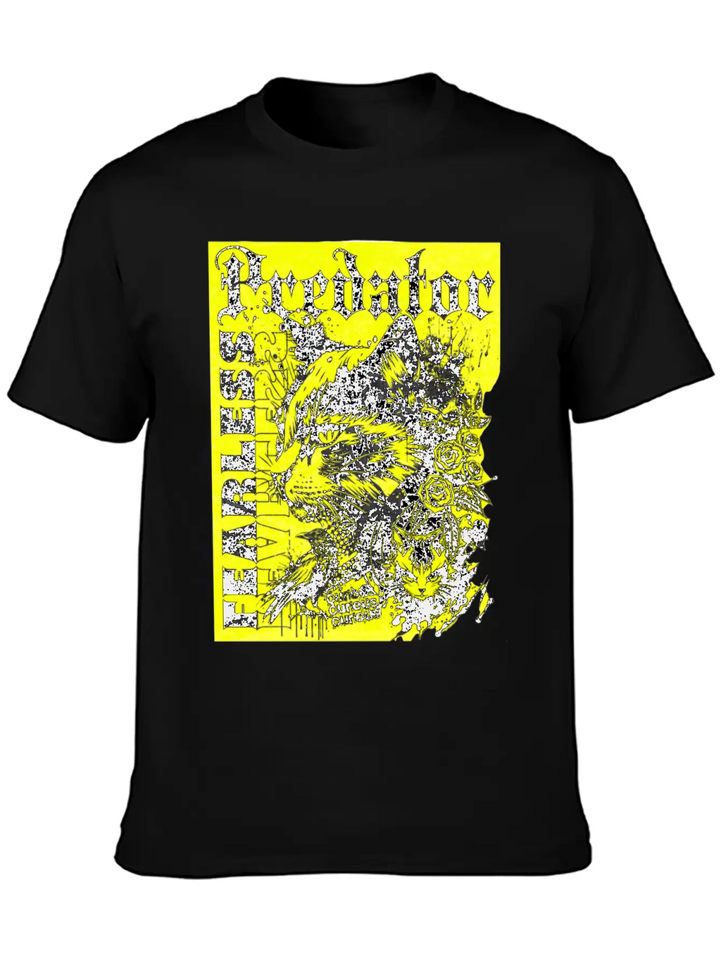 Meow Predator Fearless Cat Breathable Graphic T-Shirt – Perfect For Casual Days