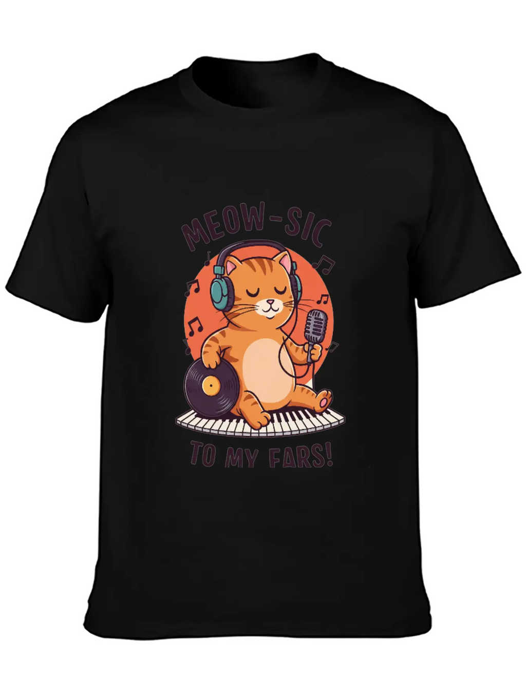 Meow-sic To My Ears Classic Cotton Tee – Unisex Comfort For Any Season