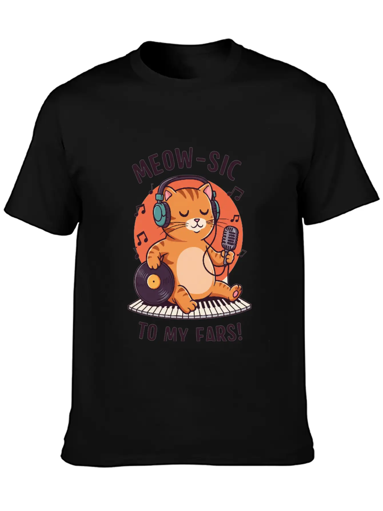 Meow-sic To My Ears Classic Cotton Tee – Unisex Comfort For Any Season