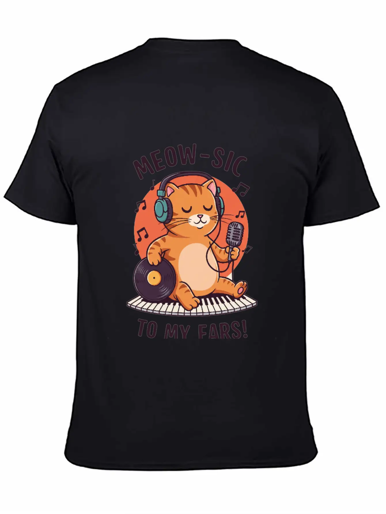 Meow-sic To My Ears Classic Cotton Tee – Unisex Comfort For Any Season