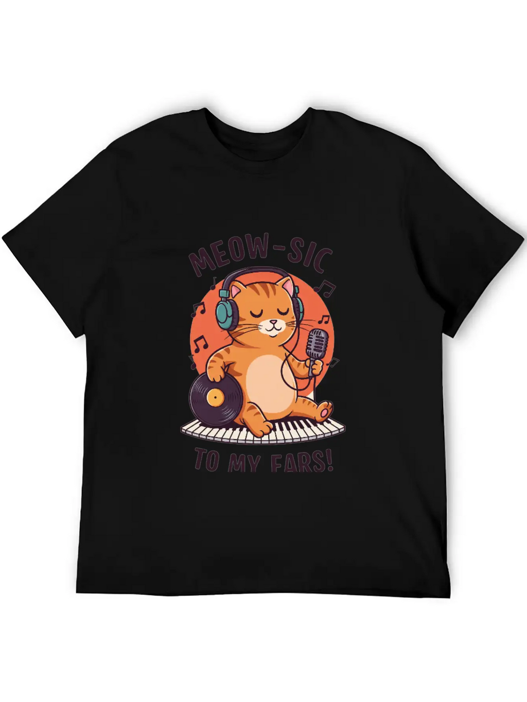 Meow-sic To My Ears Classic Cotton Tee – Unisex Comfort For Any Season
