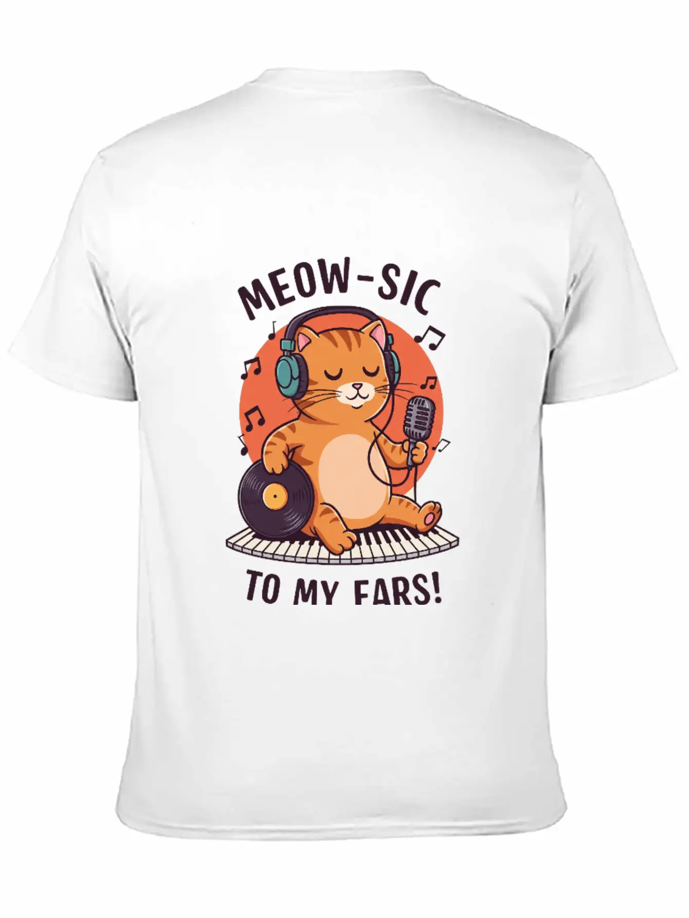 Meow-sic To My Ears Classic Cotton Tee – Unisex Comfort For Any Season