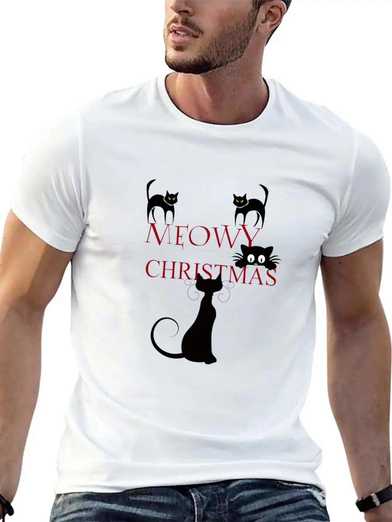 Meowy Christmas Merry Christmas Classic Cotton Tee – Unisex Comfort For Any Season