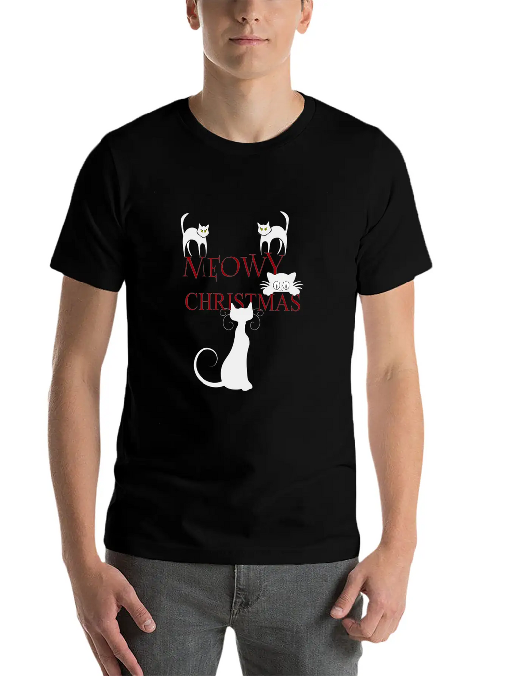 Meowy Christmas Merry Christmas Classic Cotton Tee – Unisex Comfort For Any Season
